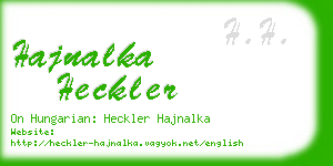 hajnalka heckler business card